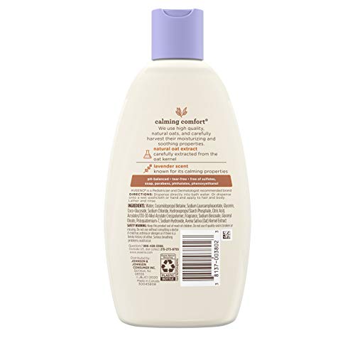 Aveeno Baby 100870 Calming Comfort Bath & Wash With Relaxing Lavender & Vanilla Scents & Natural Oat Extract, Hypoallergenic & Tear-Free Formula, Paraben-, Phthalate- & Soap-Free thumb #6