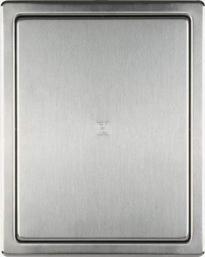HacoBrushed Steel Checkbox Cover with Mounting Frame 200 x 250 mm