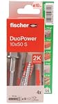 fischer – fischer Duopower 10 x 50 mm mit Schrauben, 4U, Wanddübel aus
