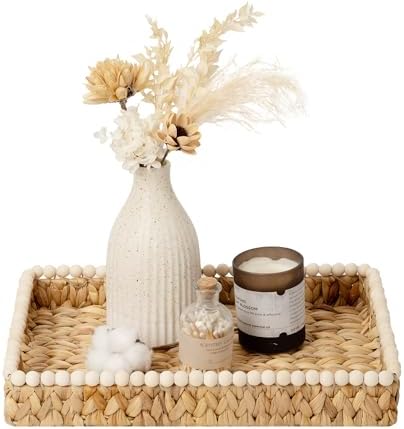 StorageWorks Rectangle Decorative Trays for Home Decor Farmhouse,...