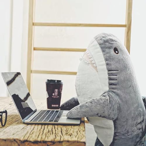 Image of Ryttir XXL Giant Shark Stuffed Animal, Chubbier Shark Pillow Plush Body Pillow, Perfect Christmas Stress Relief Gift for Kids & Women