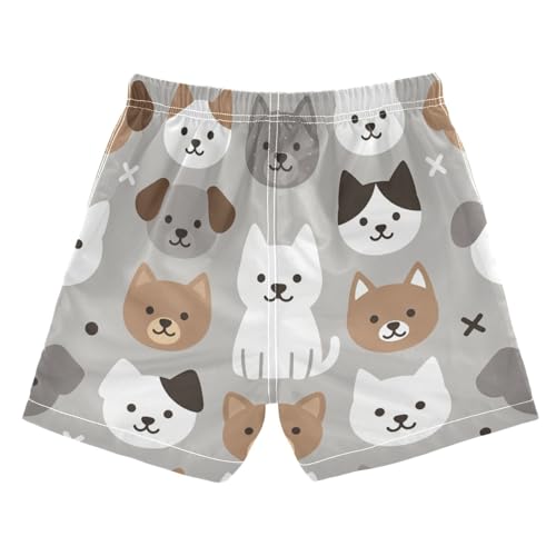 Maillot de bain garçon anti irritation gris maillot séchage rapide chien