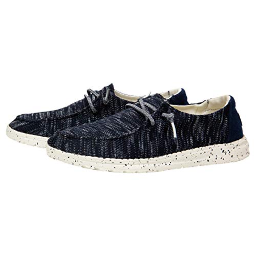 Image of HEYDUDE Women's Wendy Sox Navy Size 4 | Women's Shoes | Women's Lace Up Loafers | Comfortable & Light-Weight