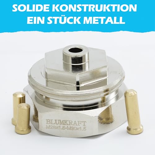 BLUMKRAFT Heizkörperadapter M28 x1.5 - M30x1.5 Kompatibel mit COMAP, SAR. Thermostatisches Ventil M28-M30 M28F-M30M