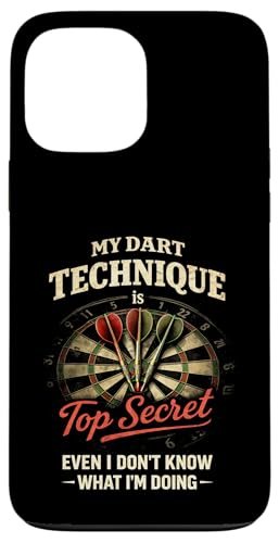 Funny Dart Player My Dart Technique Is Top Secret �X�}�z�P�[�X iPhone 13 Pro Max �p