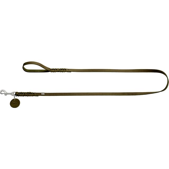 HUNTER Solid Education Correa para Perro de Piel Trenzada, Resistente, Suave, Correa de Mano, 1,6 x 100 cm