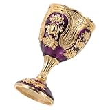 Fonctionnel et élégant : la conception à tige haute améliore non seulement son attrait visuel, assure également une prise en main confortable et une température de , gobelet en métal, coupe de communion en or