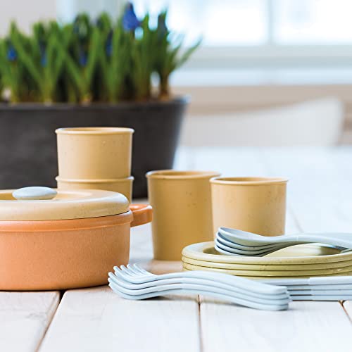 Dantoy - Bio Speiseset – Ab 2 Jahre - Spielzeug 22 stück - Zum Spielen und Lernen - Drinnen und draußen - Spielzeug aus Biobasiertem Kunststoff - Maschinenwaschbar - Hergestellt in Dänemark