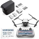 DJI Drohne Mini 3 Pro fly more Combo + Samsung EVO Plus Micro SD Karte 128gb - Drohne DJI mit Kamera 4k - DJI Drone mit Hindernisvermeidung in 3 Richtungen