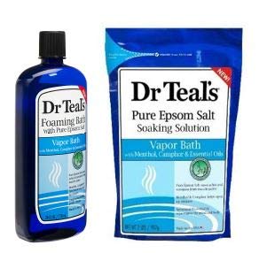 Dr Teal's Soaking Solution & Foaming Vapor Bath with Menthol, Camphor & Essential Oils Gift Set