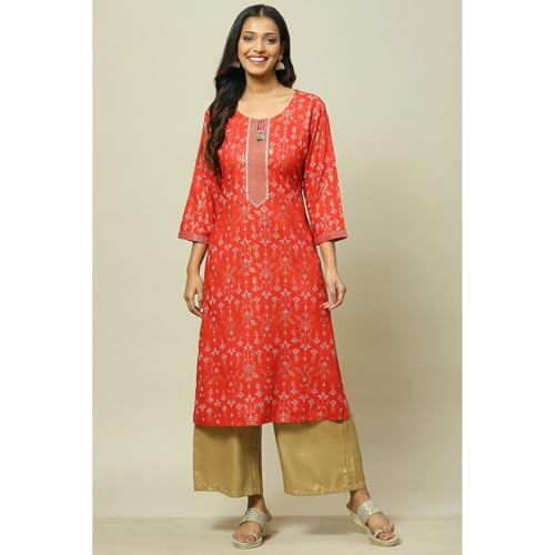 Image of Rangriti Women's Rayon Printed Regular Kurtas