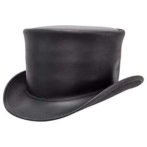 American Hat Makers El Dorado Leather Top Hat, Top Hats for Men & Women Cover