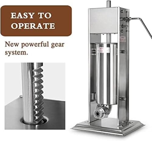Commercial Stainless Steel Churro Maker Machine, 5L/7L/10L/15L Vertical Press & Sausage Stuffer, Ideal for Spanish Churros, Heavy-Duty Churro Press, 7L Capacity,15L
