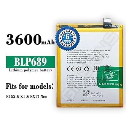 Image of Original BLP689 Battery for Oppo K1 / A7X / A7S / F9 4+ 128G F9 PRO / C2 PRO / 2 PRO / RMX1801,RMX1807 Battery with 6 Month Warranty *** (CAR109)