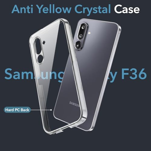 Image of Jkobi Lifetime Anti-Yellow Clear Back Cover Case for Samsung Galaxy M36 | Samsung Galaxy F36 (Sleek Hard Crystal | Shockproof and Camera Protection)