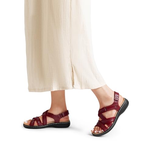 Image of DREAM PAIRS Women's Arch Support Sandals Comfortable Open Toe Dress Flats Walking Sandals For Summer