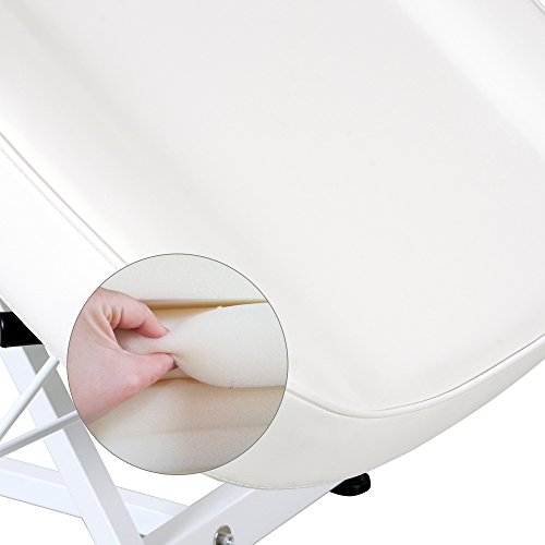 Beauty Salon Chair Massage Table Tattoo Facial Therapy Couch Bed Stool (Salon Bed spa Chair, White) - Thumbnail 3