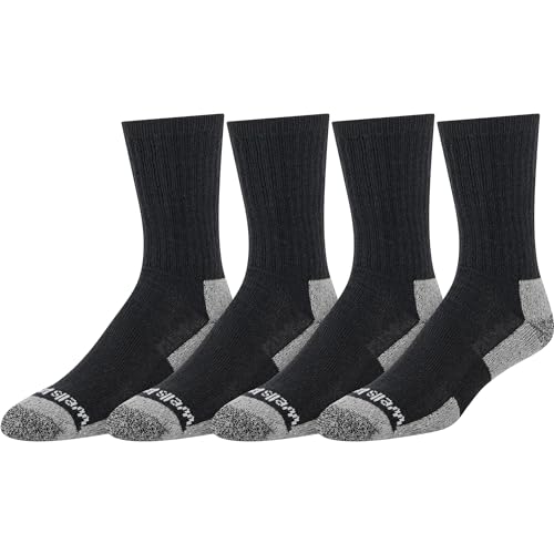 Wells Lamont Mens Multipack Cushioned Work Socks Crew or Ankle Length Black