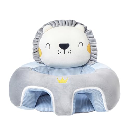 Image of Juaugusep Baby Support Seat Plush Sofa,Infant Learning to Sit Chair Keep Sitting Posture for Newborn Lounger Easter Birthday Party Favor Sitting Chair (Sky Blue, 60cm*48cm)