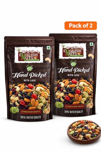 Image of Healthy Mixed Nuts 1kg | 14+ Dried Fruit Mixed | Trail Mix Include Walnut Raisins Almonds Cashew Pumpkin SunFlower Flax DriedBerry Dates Khajur Amla & Many More| Nutritious Dry FruitsMix | Fresh & Crunchy| Healthy Snack for Daily Use| Pack Of 2 X 500 Grams | Reuseable Pouch Pack