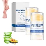 Urea Fußcreme 60%, Feuchtigkeitsspendende Fußpflegecreme gegen Trockene & Rissige Füße, Heel...