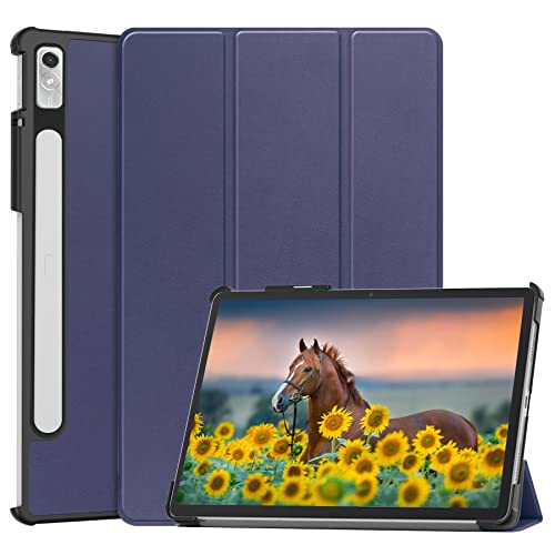 GLASS BAG FOR Lenovo Tab P11 Pro (2nd Gen) (ZAB50181JP) 11.2�C���` �p�̃J�o�[ �ی�P�[�X�蒠�^ �S�ʕی�^�P�[�X �L�Y�h�~�J�� �I�[�g�X���[�v�@�\�t�� �O�܃X�^���h ���^ ���y�� �ϏՌ� (