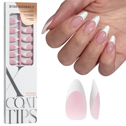 BTArtboxnails French Gel Nail Tips - French Tip Press on