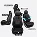 WENNFOUR Wrangler Seat Covers 2007-2026 Full Set, Waterproof Leather Interior Sets with Lumbar Support Custom Fit for Jeep Wrangler JK JL 4 Door Unlimited Sahara/Sport/Rubicon X 392 Willys, Black