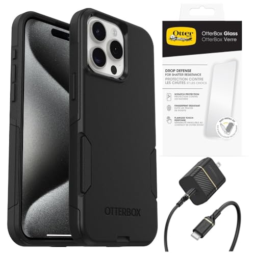 OtterBox Ensemble iPhone 15 Pro Max protection robuste fine et kit charge 20W