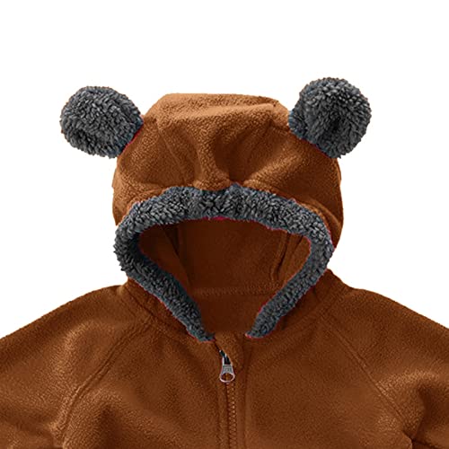 sfdgfhyf Toddler Kids Baby Boys Girls Sweatshirt Jacket Outerwear Coat Fall Winter Zip Up Cute Ears Hooded Warm2