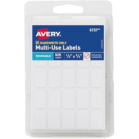 Avery Removable Labels 6737 Cover
