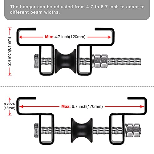 image for SELEWARE Boxing Punching Bag Hanger, Heavy Duty Steel I-Beam Holder, H