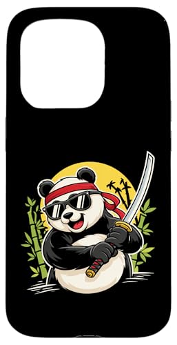 Samurai Panda With Katana Sunglasses Funny �X�}�z�P�[�X iPhone 15 Pro �p