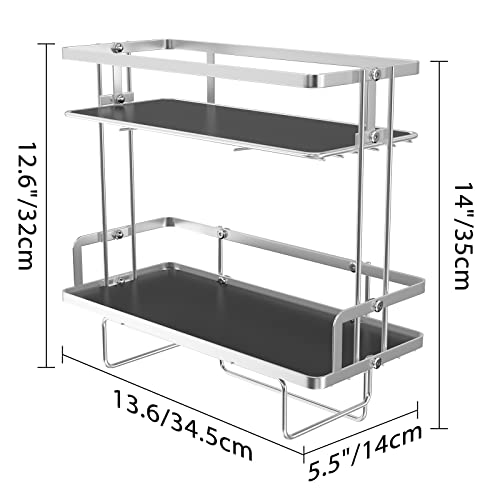 Misounda Over The Toilet Storage,Toilet Rack,Toilet Storage Rack, 2-Tier Bathroom Organizer Shelves With Divider,No Drilling Space Saver With Wall Mounting Design，White #TOP1
