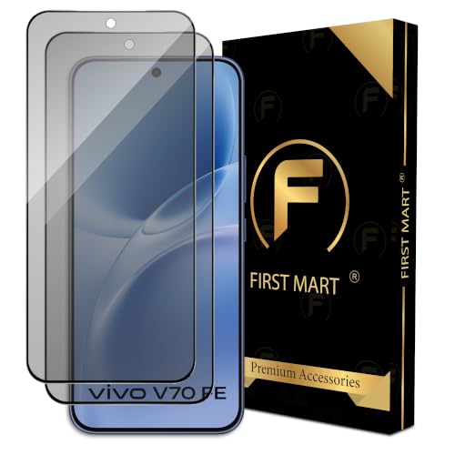 Image of FIRST MART Military-Grade Matte Anti-Glare Tempered Glass for Vivo V70 FE (6.83 Inch) With Installation Kit | Edge to Edge Coverage |Anti Glare, Bubble-Free [2 Pack]