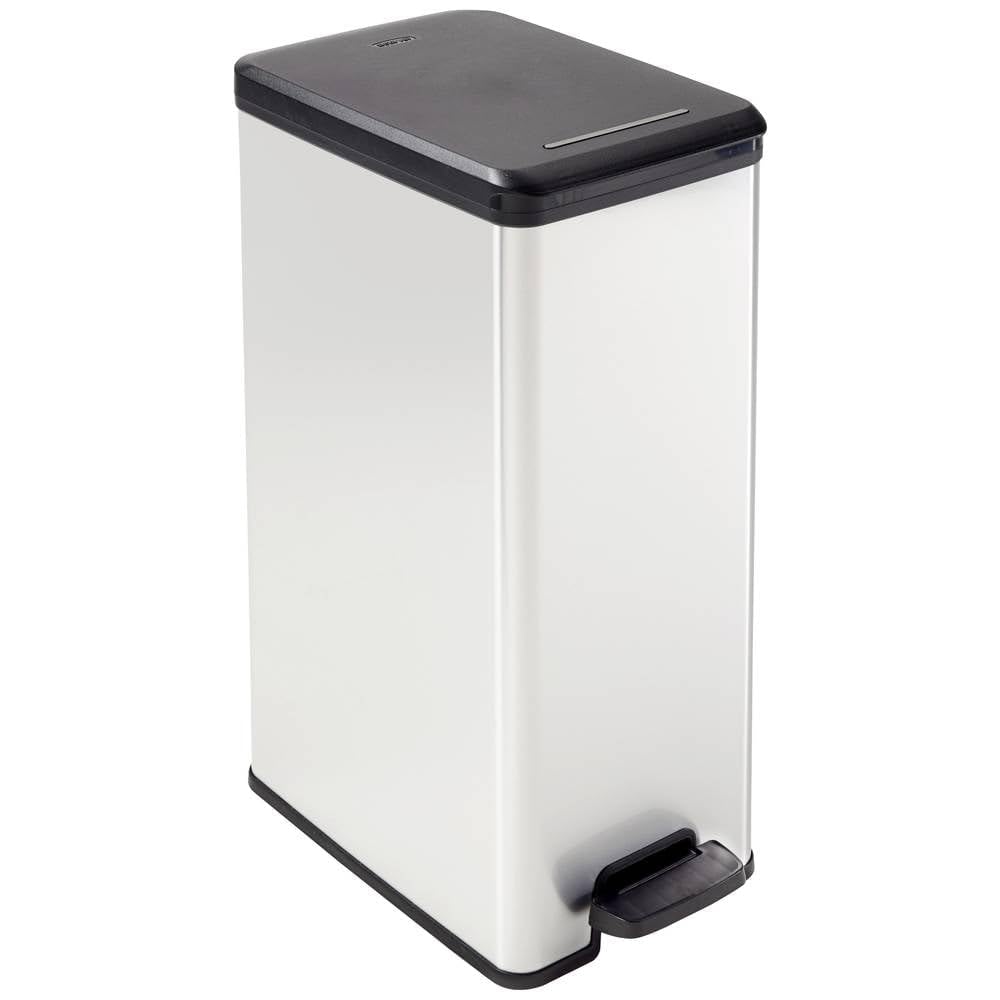 CURVER Rubbish bin, Silver, 40 l