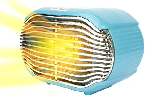 Holres Space Heater, 600/800W PTC Ceramic Heater Mini Heater with  Thermostat Low Wattage Space Heater