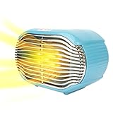 【Ajustes de Calor Duales】Ajustes dobles para la comodidad deseada: alto calor (800 W), bajo calor (400 W). El botón del interruptor está en la parte posterior del calentador, fácil de usar. También se puede utilizar debajo del escritorio para mantener los pies calientes. No hay ruido cuando enciendes el calentador, lo que significa que puedes descansar y trabajar mejor en un ambiente tranquilo.