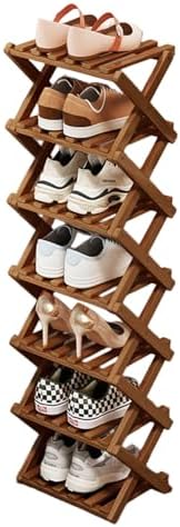 Kiss Me Zapatero vertical plegable de madera, almacenamiento port...