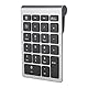 Kabelloser Ziffernblock, 22 Tasten, USB-Plug-and-Play, 80 Stunden Nutzungsdauer, Scherenfuß-Design, Kompatibel mitXP, Vista, 7/8/10 (Eisengrau)