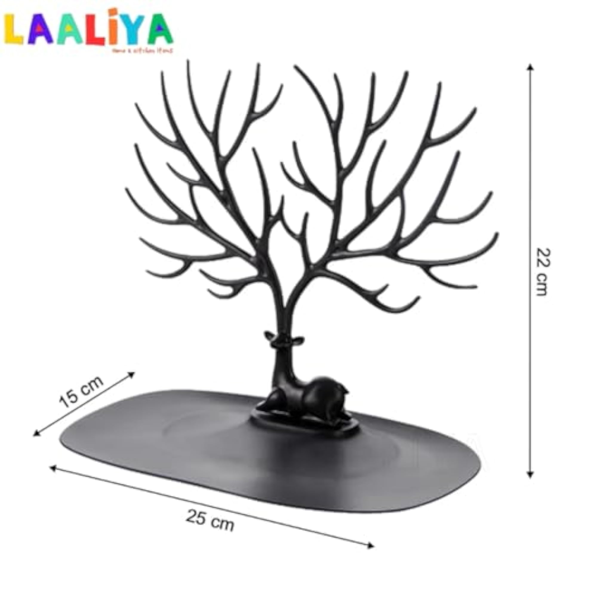 Deer Antler Jewellery Tree Stand with Storage Tray