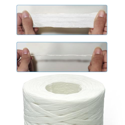 Image of 218 Yards Raffia Paper Craft Ribbon Packing Paper Twine, 1 /4 Inch by 218 Yards