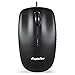 Eagletec KM120 Wired Keyboard and Mouse Combo Slim, Flat & Quiet, Ergonomic Full Size 104 Keys Keyboard & Small Portable Mouse for Windows PC (Black Wired Keyboard & Mouse Set)