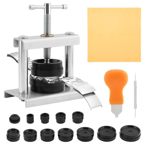 Image of Serplex Watch Repair Tool Kit, Back Case Pressing Device, Needle Tool, Triangular Piece & Multiple Sizes Press-Fit Components, Ideal for Battery Replacement, Case Assembly & Watch Maintenance