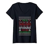 Photo Gallery donna welder gifts funny ugly christmas i m on the nice list xmas maglietta con collo a v Photo Gallery donna welder gifts funny ugly christmas i m on the nice list xmas maglietta con collo a v