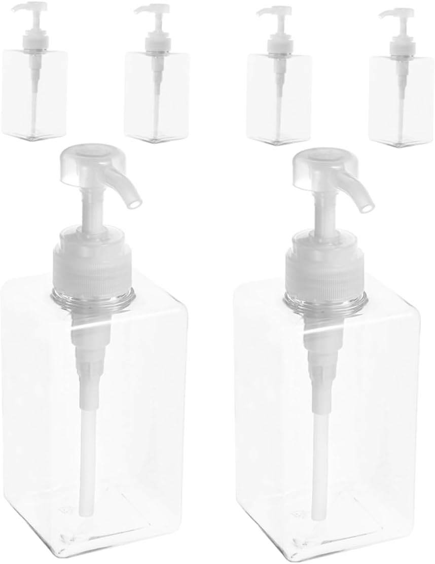 Cabilock Lotion Bottle Pump Dispenser Set Sturdy Leakproof Refillable Portable for Bathroom Kitchen