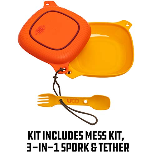 Uco 4-Piece Camping, Backpacking, Outdoor Kitchen Gear Mess Kit With Bowl, Plate, And 3-In-1 Spork Utensil Set #TOP2