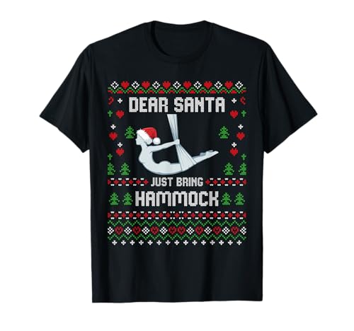 Dear Santa Christmas Aerial Yoga Ugly Xmas Sweater Aerialist T-Shirt