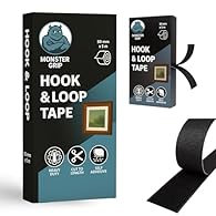 Multi-purpose: Monster Grip self adhesive hook and loop tape is the perfect choice for mounting, organising and securing your items, securely and fast, at home or the work place Strong Hold: Strong, long lasting hold for all your mounting and bonding...