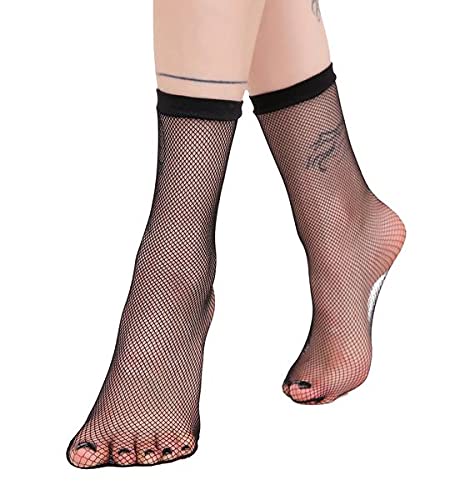 ramanuja - fashion as unique as you are. RAMANUJA Ankle Length Fishnet Socks For Women | Black Transparent Ultra Thin Socks For Summer special (Free Size, Black)-picture-54